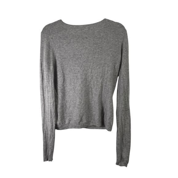 Worthington 100% Cashmere Grey Sweater Capsole Minimalist FLAW Womens Large - Picture 5 of 5